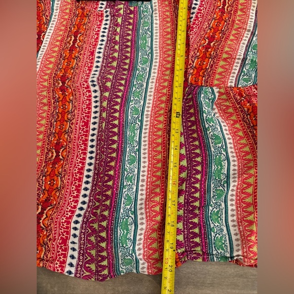 Anthropologie Maeve Milla Multicolor Striped Colorful Short Sleeve Top Size M - Picture 9 of 9